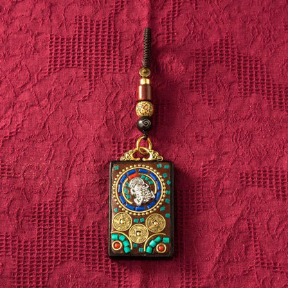 Nepal Exotic Keychain Pendant Creative Personality Men'S And Women'S Car Chain Red Hand Woven Rope Pendant