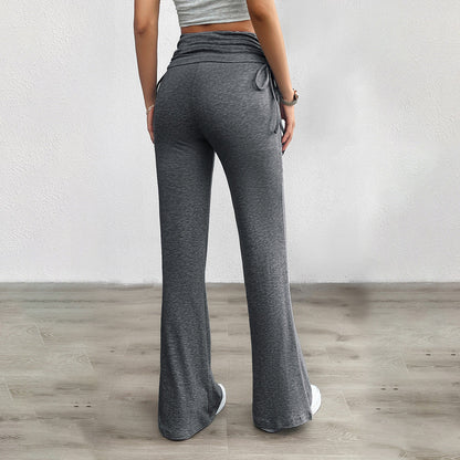Comfortable Slim Fit Solid Color Trousers
