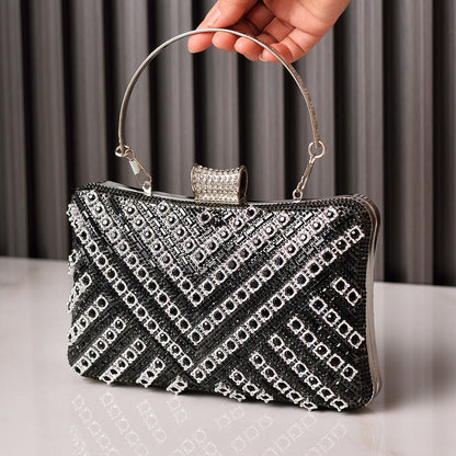 Colorful Rhinestone Evening Bag Fashionable Clutch for Parties