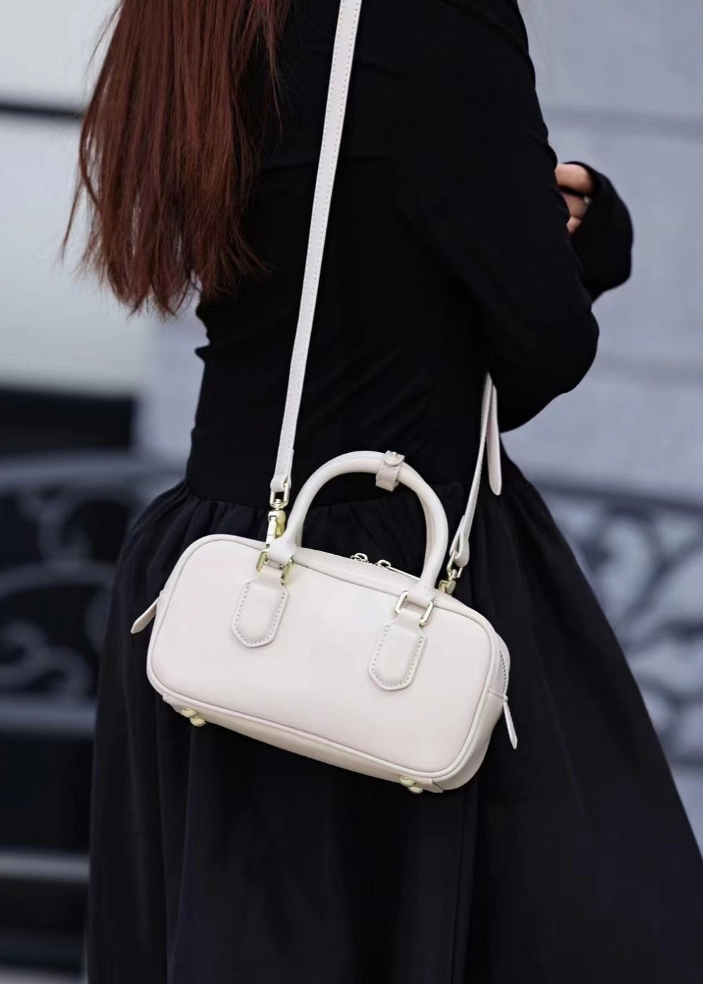 Compact Faux Leather Crossbody Bag Minimalist Design