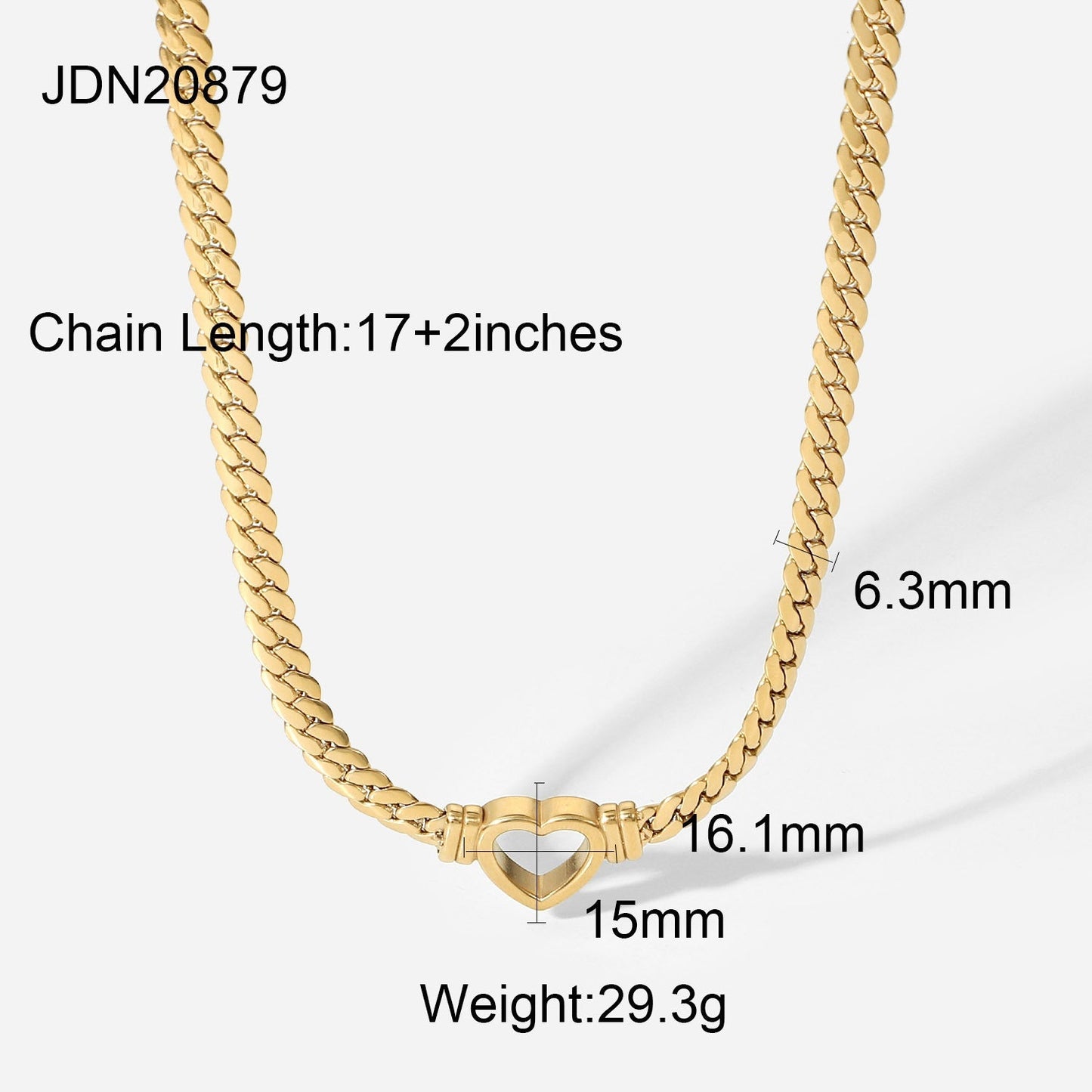 Hellow Out Heart Shade Pendant Necklace