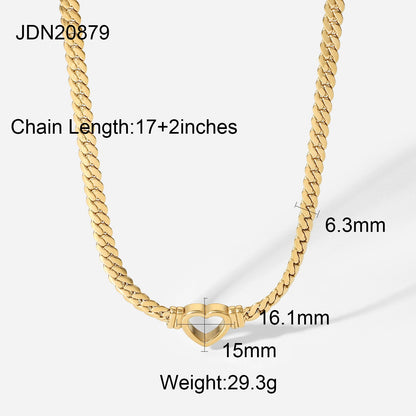 Hellow Out Heart Shade Pendant Necklace