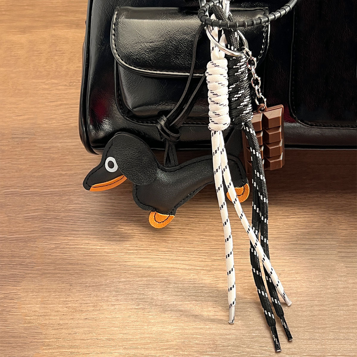 Leather Dog Rope Braided Bag Charms