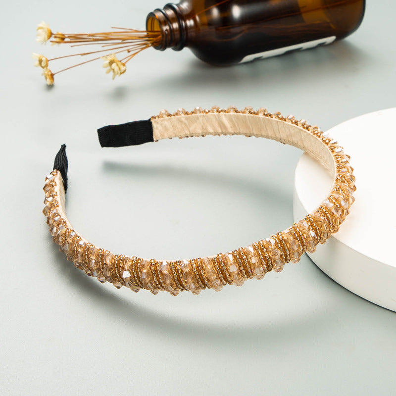 Handmade Woven Beaded Headband Stylish Casual Hair Accessory