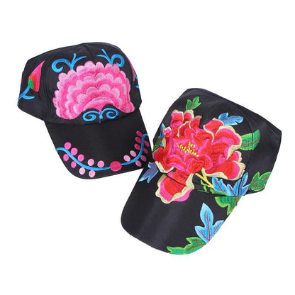 Tibet Embroidered National Style Hat Retro Flower Design Classical Fashion Street Cap