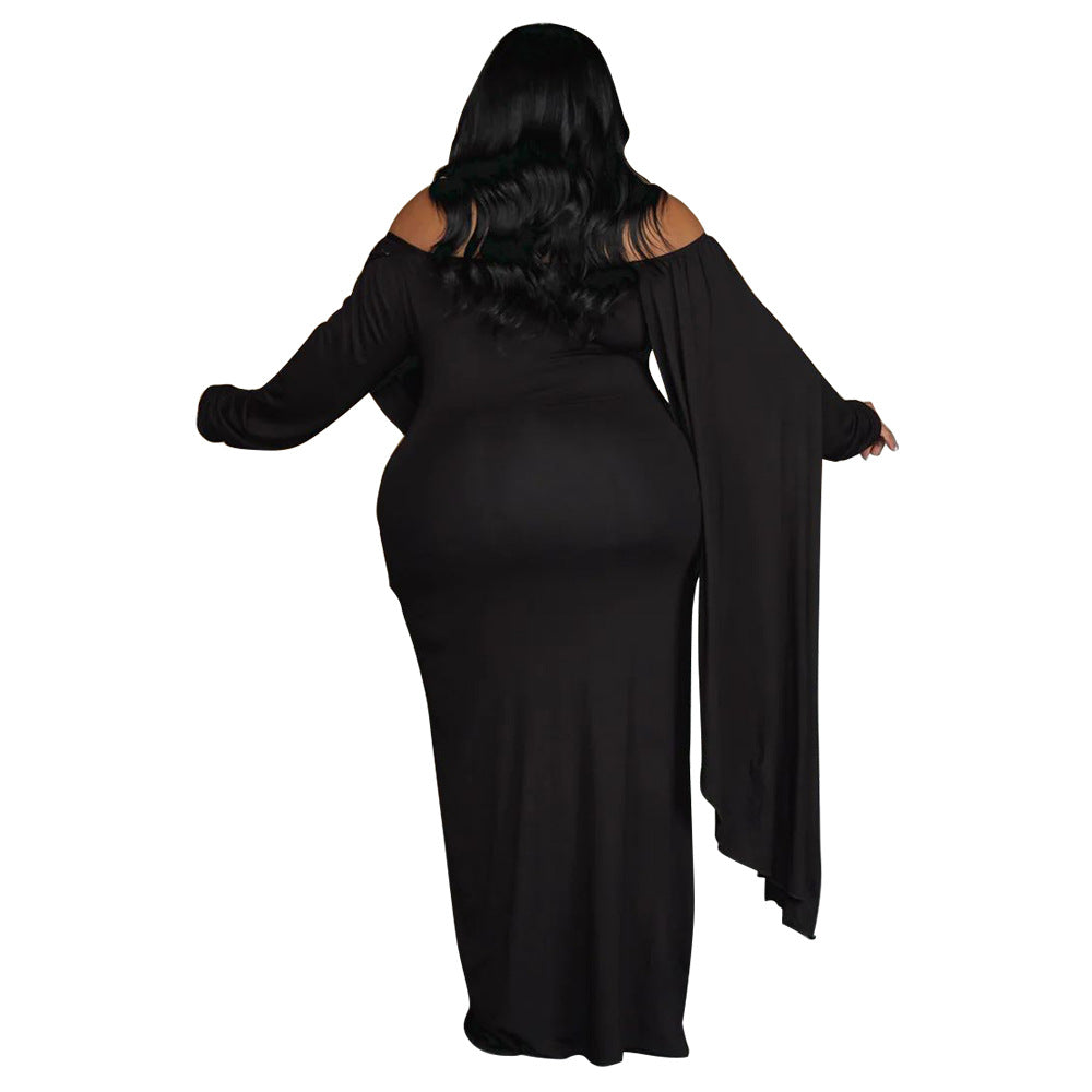 Off-Shoulder Long Sleeve Bodycon Dress