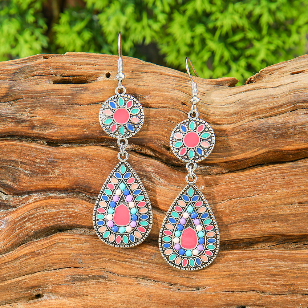 Trendy Ethnic Style Tassel Earrings Colorful Jewelry