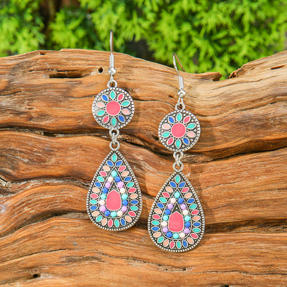 Trendy Ethnic Style Tassel Earrings Colorful Jewelry
