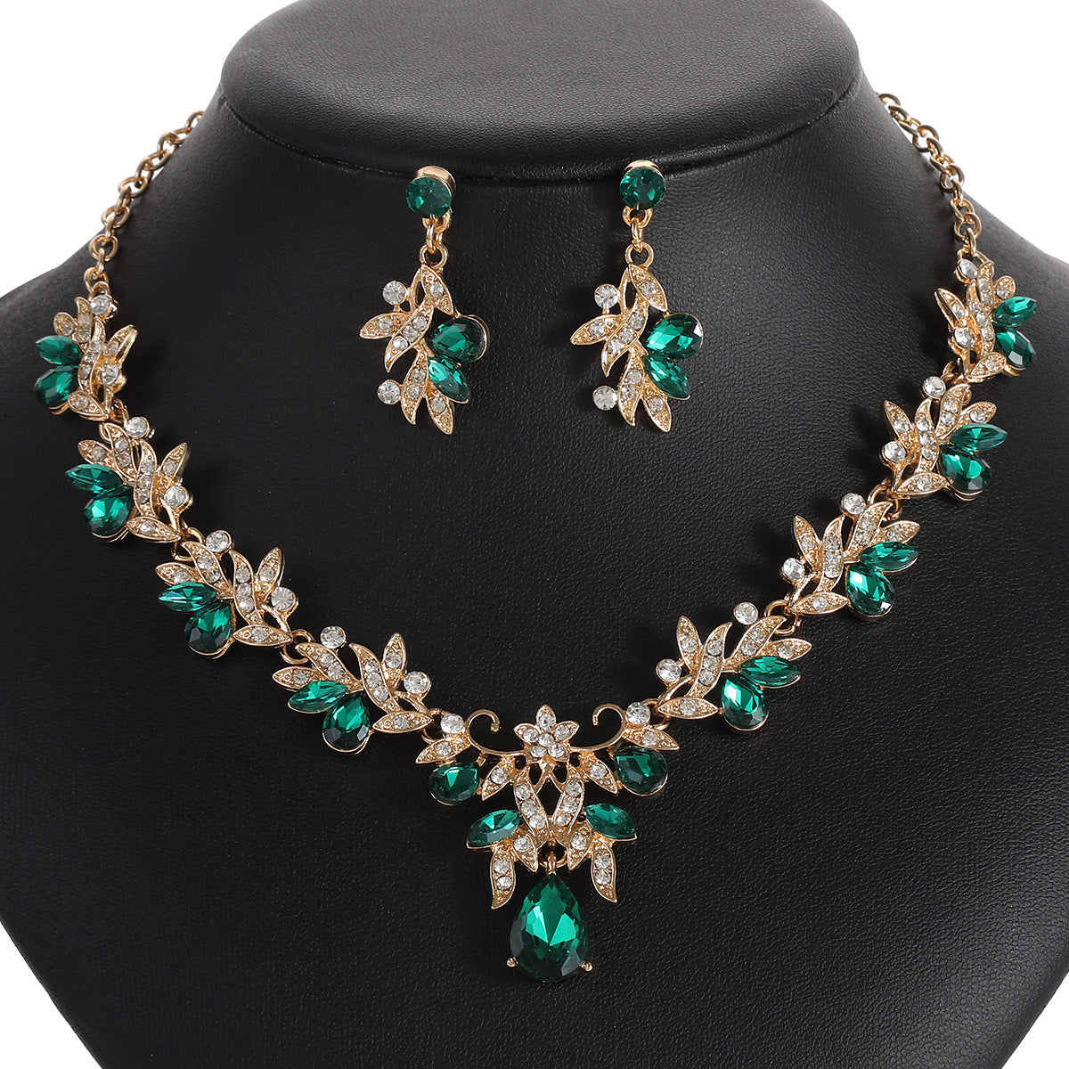 Bridal Necklace Set with High-Quality Crystal and Diamond Accents
