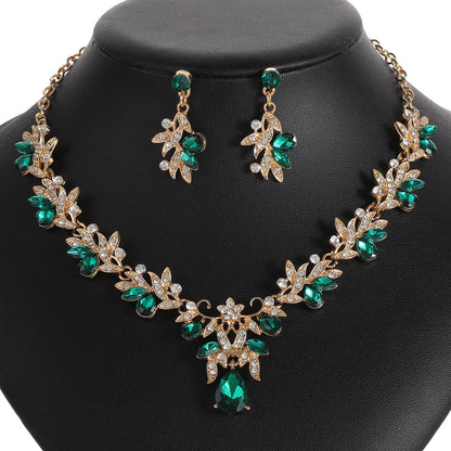 Bridal Necklace Set with High-Quality Crystal and Diamond Accents