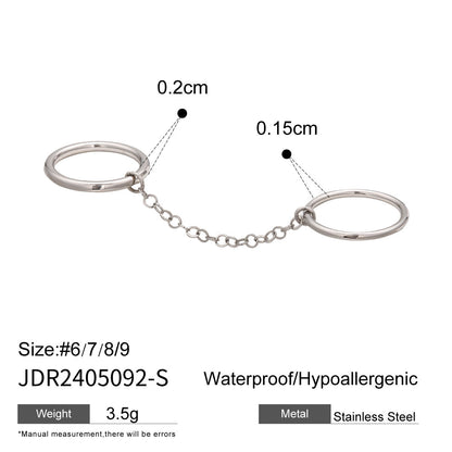 Pearl Zircon Layered Single Ring