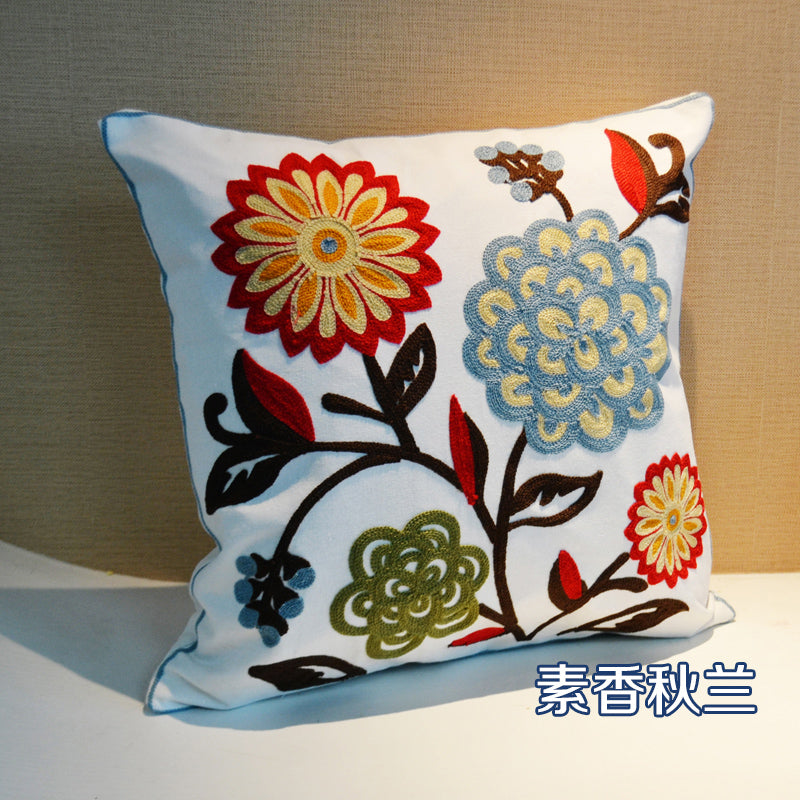 Ethnic Style Embroidered Throw Pillows Sofa Cushions  Cushions Pillow Covers, No Core