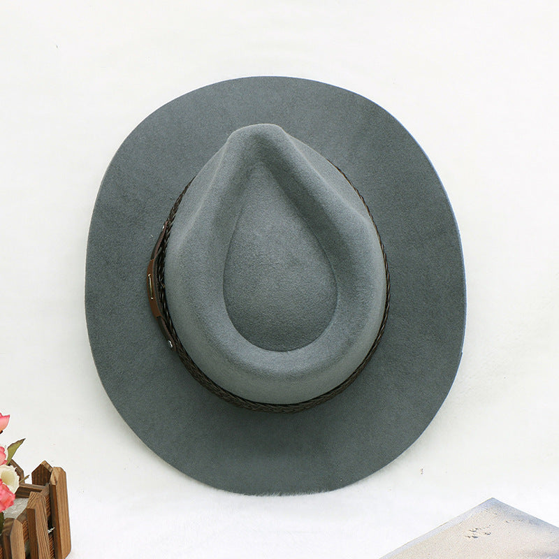 Men's Stylish Wool Fedora Hat with Bow
