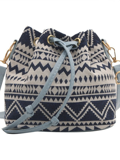 Ethnic Style Bucket Bag Casual Soft Shoulder Bag