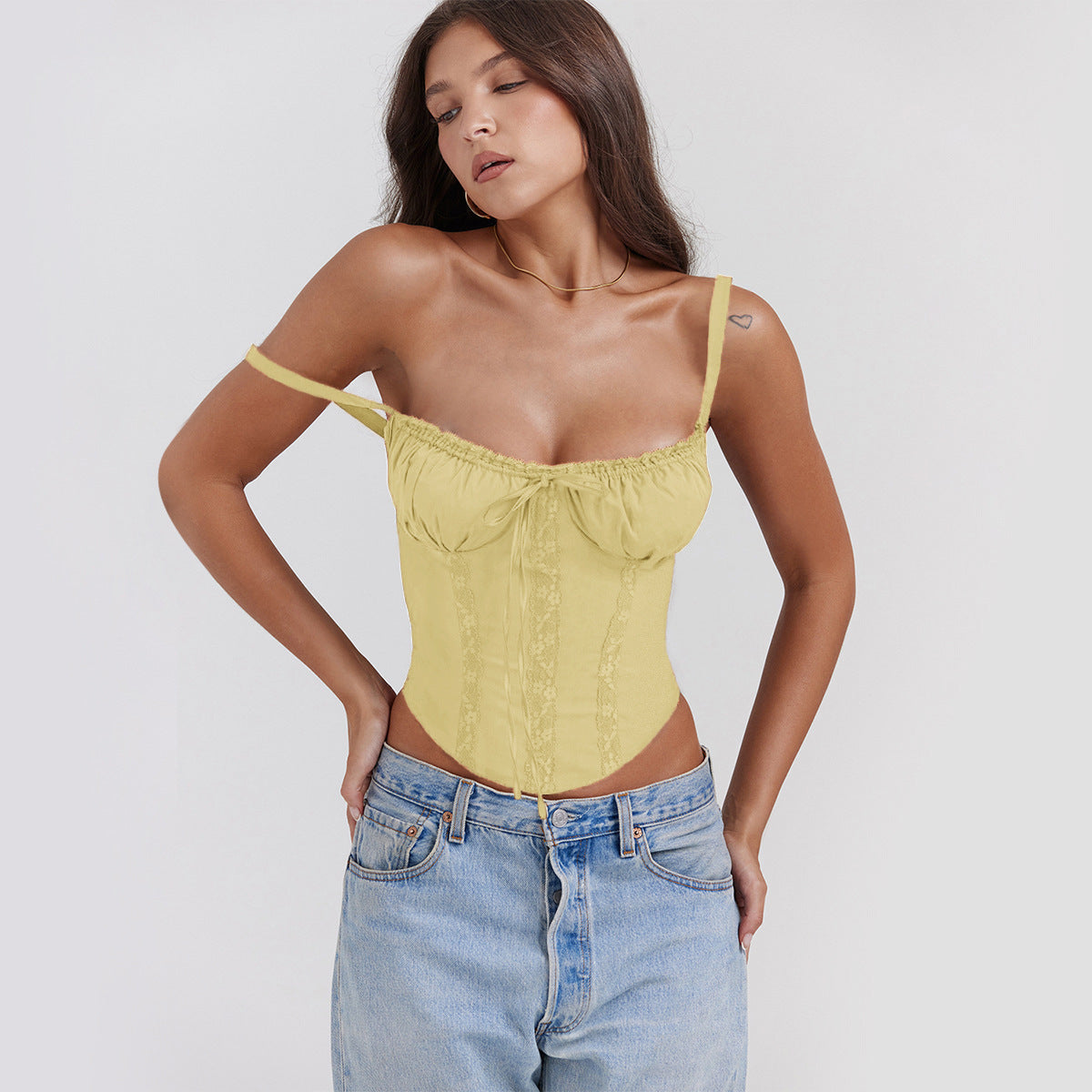 Lace String Sexy Sleeveless Spaghetti Top