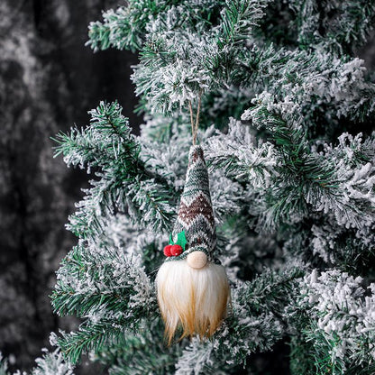 Christmas Ornaments Christmas Tree Pendant Small Hanging Knitted Luminous Faceless Doll Doll Dwarf
