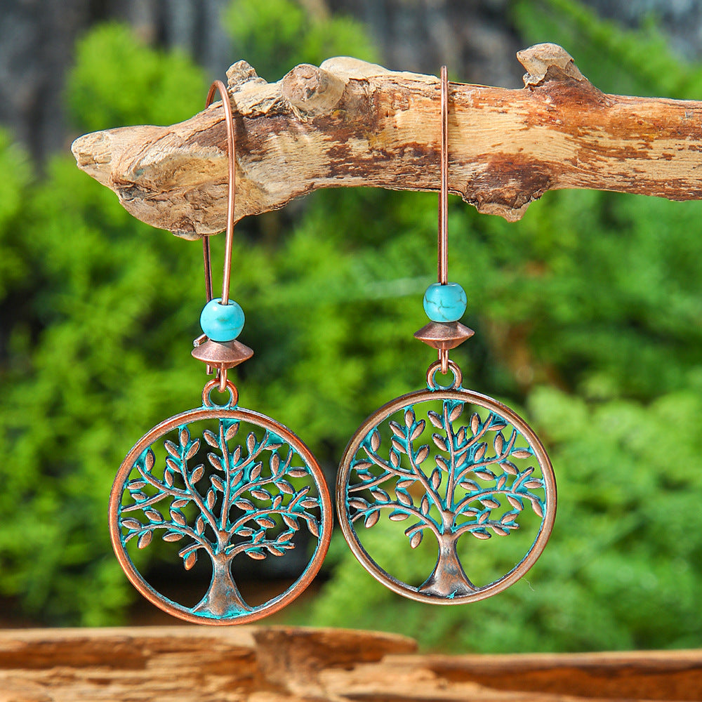 Bohemian Style Tassel Drop Earrings Vintage Zinc Alloy Jewelry
