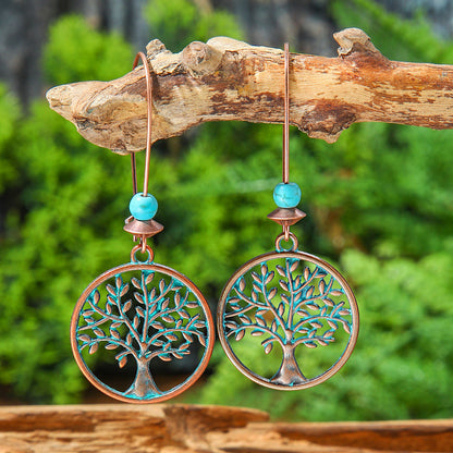 Bohemian Style Tassel Drop Earrings Vintage Zinc Alloy Jewelry