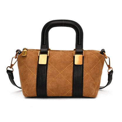 Retro Suede Handbag for Women Stylish Casual Tote Bag