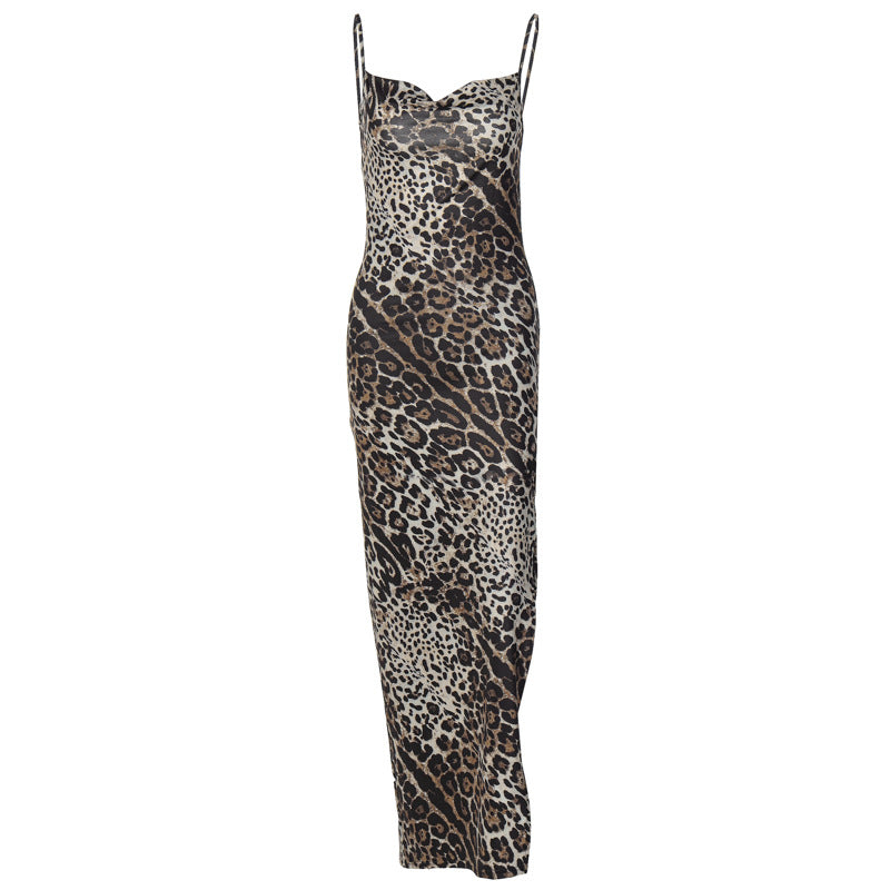 Fashionable Floral Backless A-Line Dress