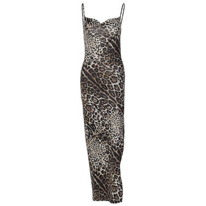 Fashionable Floral Backless A-Line Dress