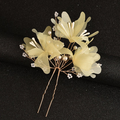 Bridal Wedding Hair Accessories Handcrafted Floral Hairpins