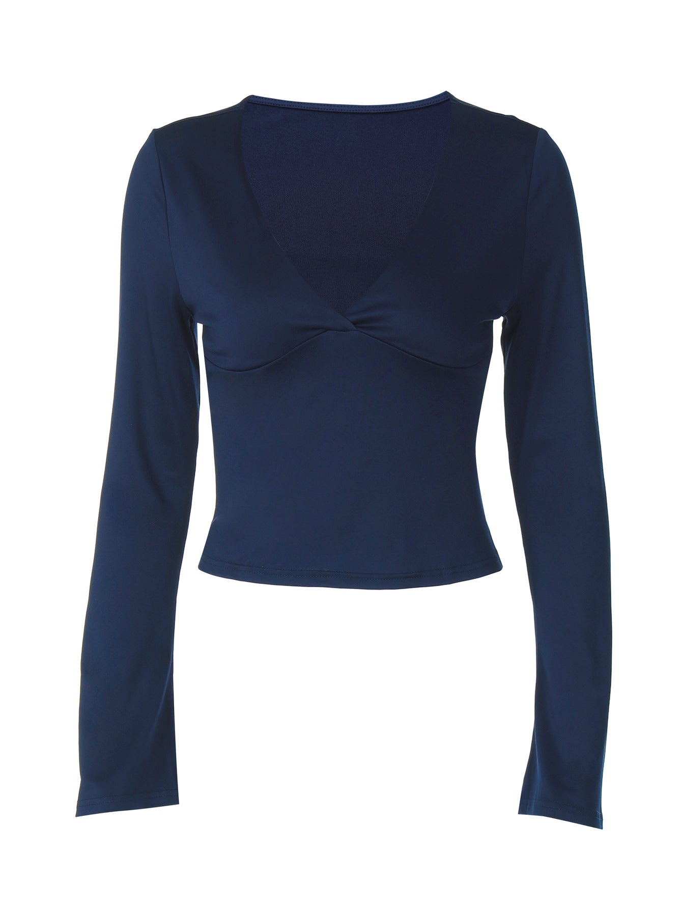 Fashionable Deep V Crop Top Slim Knitwear for Women