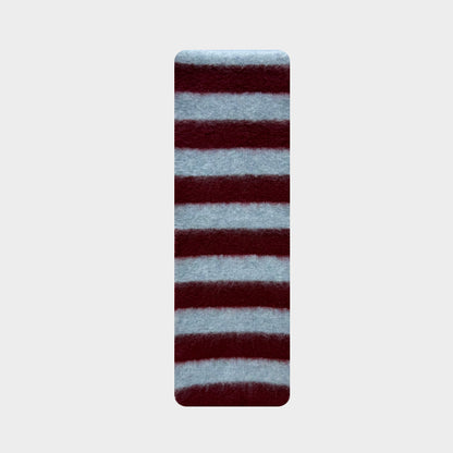Striped Knitted Wool Blend Scarf For Women - Soft Color Block Winter Accessory