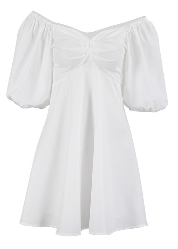 Mini Dress Contrast Panel Breathable Fabric