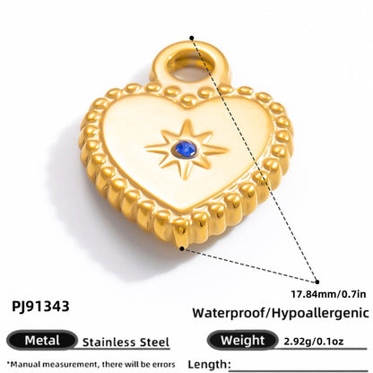 DIY Heart Butterfly Pendant Stainless Steel Jewelry Accessories