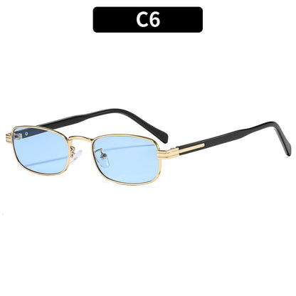 Retro Square Metal Sunglasses UV400 Protection Fashionable Eyewear