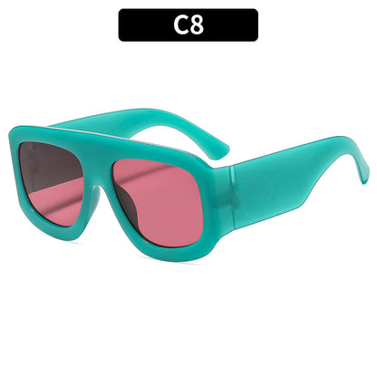 Trendy Square Frame UV400 Sunglasses Stylish Summer Eyewear