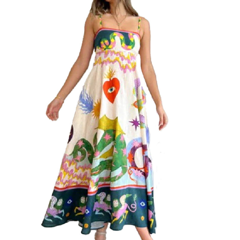 Elegant High-Waisted Floral Maxi Dress