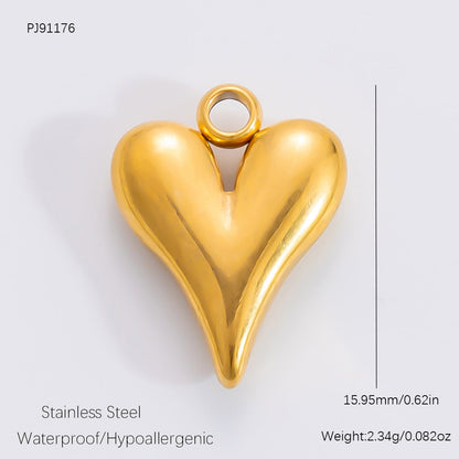 DIY Heart Butterfly Pendant Stainless Steel Jewelry Accessories