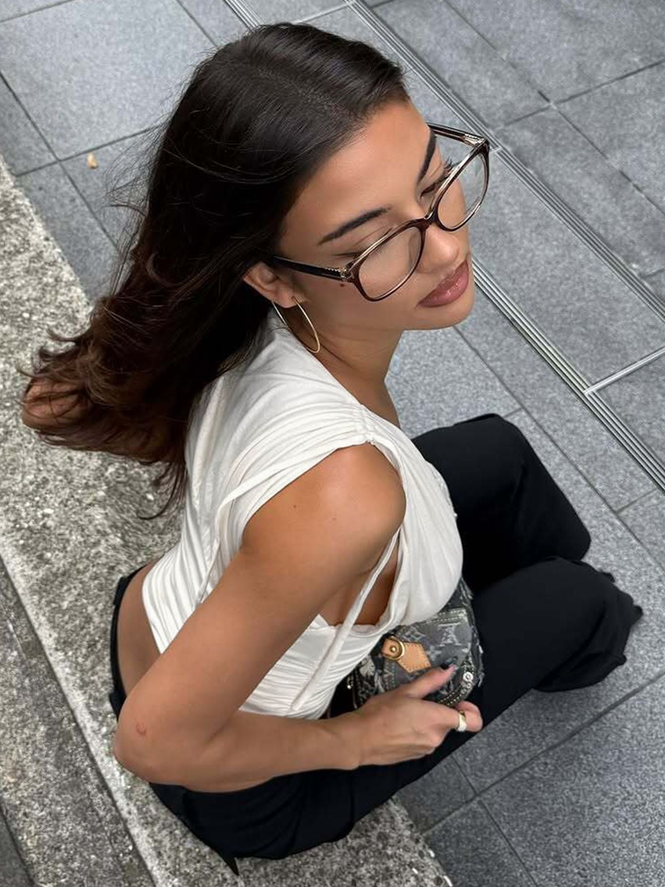 Sexy Deep V Neck Wrap Top Casual Slim Fit