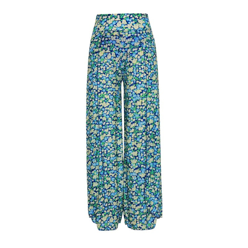 Women'S Bikini Set With Printed Pants - Polyester Fabric