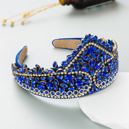 Exaggerated Crown Headband Baroque Style Fashion Hair Accessory