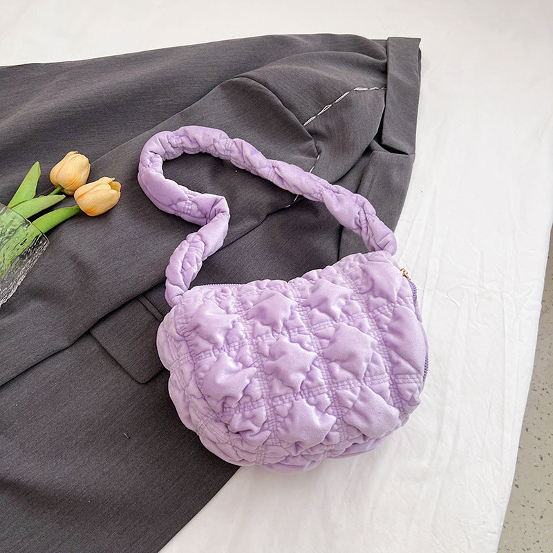 Trendy Velvet Cloud Bag Small Shoulder Bag