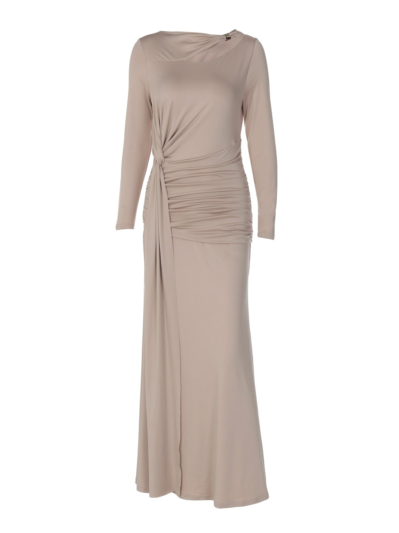 French Style Elegant Long Sleeve Dress With Ruching
