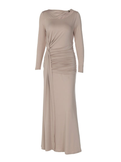 French Style Elegant Long Sleeve Dress With Ruching