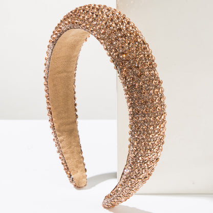 Sparkling Rhinestone Foam Headband for Women Glittering Party Accessory