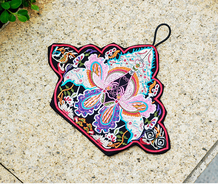 Glove Ethnic Style Bracer Women'S Embroidery Leak Finger Embroidery Wrist Cover Half Finger Bracelet