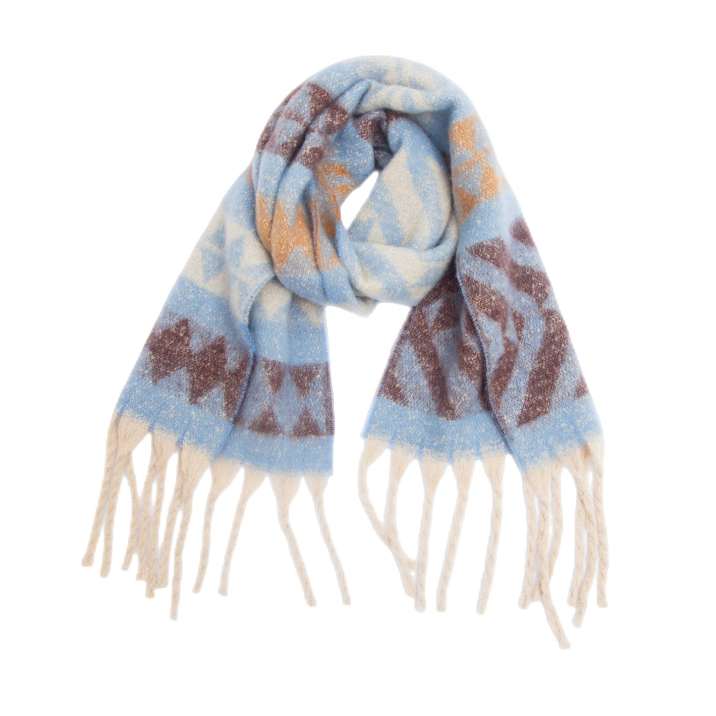 Print Tassel Contrast Color