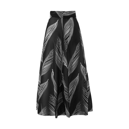 Feather Print Swimwear with Cover