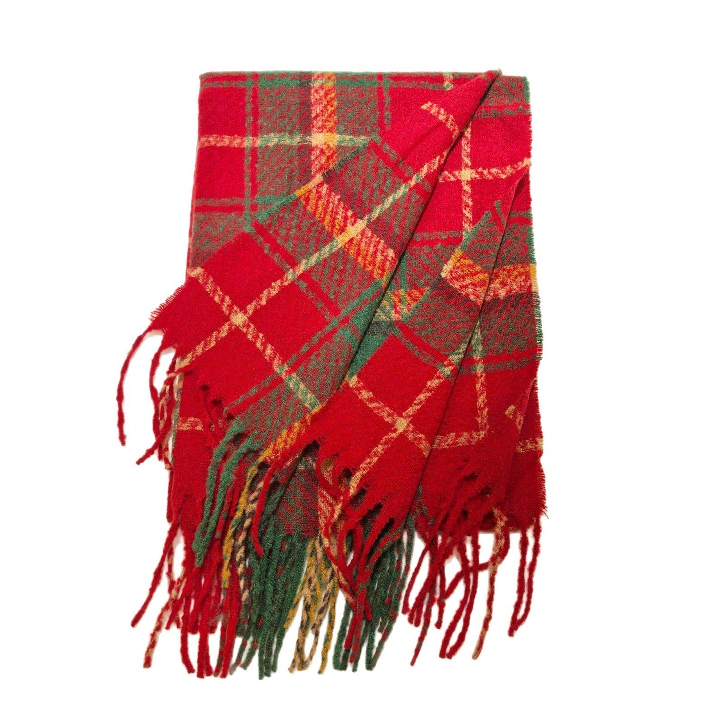 Winter Warm Shawl Christmas Theme Knit Scarf