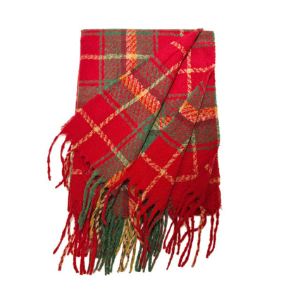 Winter Warm Shawl Christmas Theme Knit Scarf