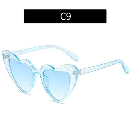Colorful Heart-Shaped Sunglasses for Family Fun