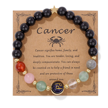 Vintage 12 Constellations Stone Beaded Bracelets