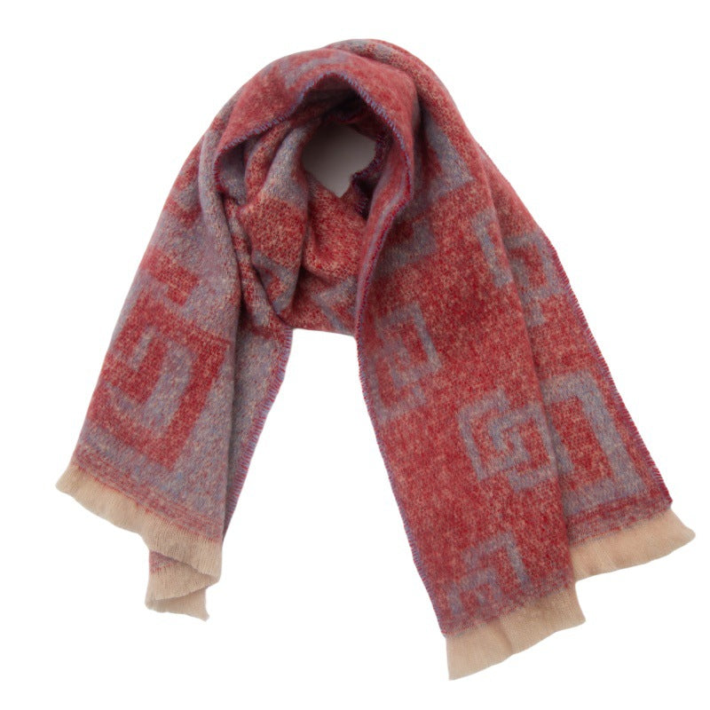 Plaid Vintage Print Scarves