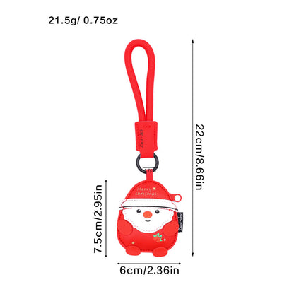 Leather Santa Claus Christmas Bag Charm